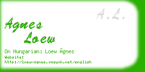 agnes loew business card
